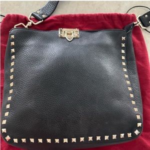 Valentino Garavani Black Rockstud Crossbody Bag